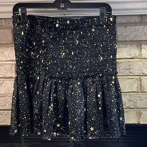 Aqua Black Starry Women's Skirt Mini size large